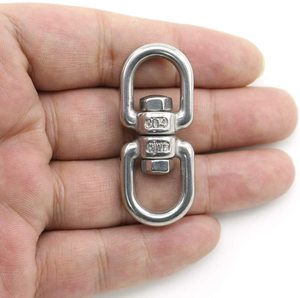 M4 Đôi Kết Thúc Xoay Mắt Móc 304 Thép Không Gỉ Mắt Để Mắt Xoay Còng Kết Nối Vòng - Product Image 6