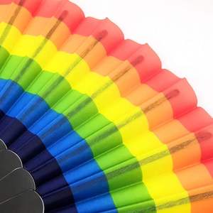 Abanicos de mano de <span class=keywords><strong>lunares</strong></span> promocionales personalizados en stock <span class=keywords><strong>Abanico</strong></span> de mano de costillas de plástico plegables Más colores - Product Image 6