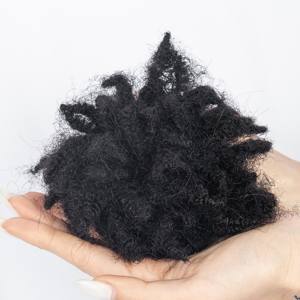 Listo para enviar 100% Virgen Sin procesar Humano Afro Kinky Bulk Hair 10A Grade Natural <span class=keywords><strong>Curly</strong></span> Kinky Hair for Locs - Product Image 4
