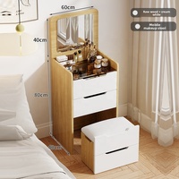 Nouvelle conception innovante, table de maquillage multifonctionnelle intelligente à trois couleurs, armoire de rangement de petite taille