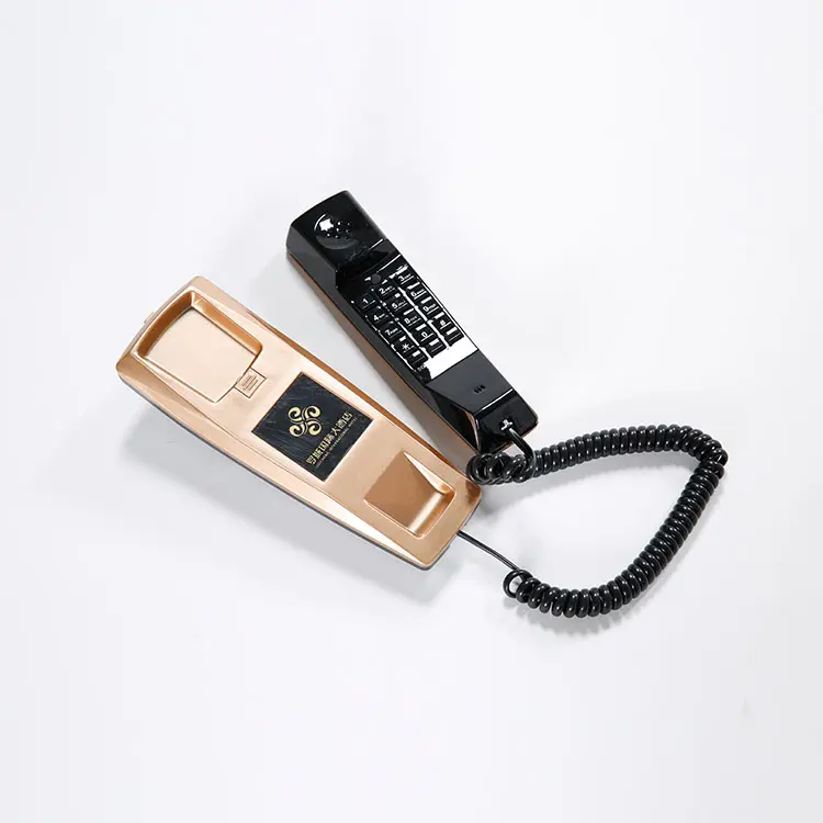 Gold color Hotel bathroom headset telephone with customized logo