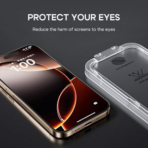 Oneclick Installation Protecteur d'écran en verre trempé antichoc Couverture complète Étanche Anti-rayures pour iPhone 15 Pro <span class=keywords><strong>Max</strong></span> - Product Image 3