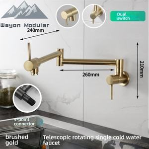 <span class=keywords><strong>Robinet</strong></span> de cuisine moderne mural pliable pour remplir les casseroles, idéal pour les cuisines de villas préfabriquées de luxe - Product Image 2