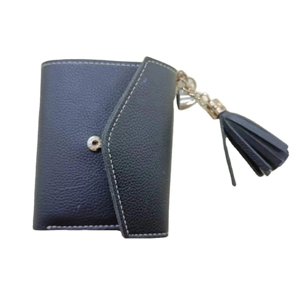 Manufacturer Supplies Fashionable Elegant Wallet Card Coin Storage Bag Solid Color Retro Handbag with PU Leather