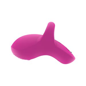 RE014 Silikon Cockring Zungen massage gerät Dolphin Shape Vibrator Ring - Product Image 5