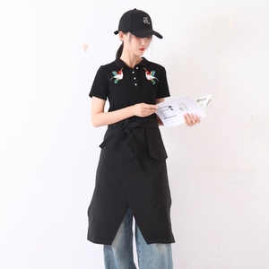 Uniforme imperméable de chef pour homme et femme, restaurant, hôtel, cuisine, serveur, travail, tablier noir personnalisable - Product Image 6