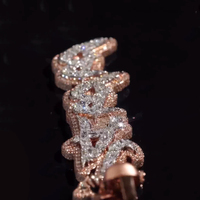 Oferta Especial: Colgante Personalizado con Nombre en Forma de Pera, Chapado en Oro de 14K sobre Plata S925, con Moissanita VVS, Estilo Bali Hip Hop, Joyería Unisex