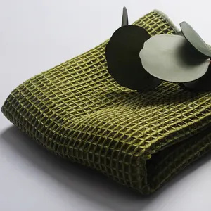 Microfibre वफ़ल Microfiber बुना थाली पीछने का कपड़ा व्यक्तिगत लेबल के साथ