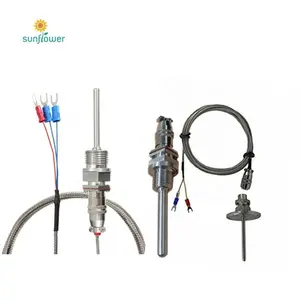 customized China supplier temperature J type thermocouple with lead wire 500/1000/1500mm