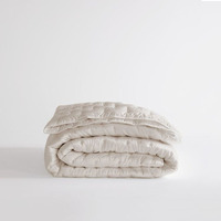 Ensemble de literie pour couette de luxe d'été en bambou rembourré à la main Ensemble de couette pour lit King blanc