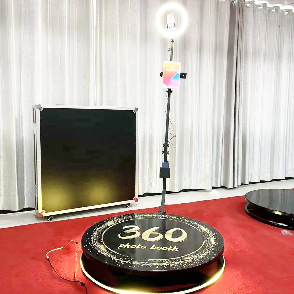 Afstandsbediening 360 Selfie Booth Fotomachine Met Gratis Accessoires Professionele Verlichting 360 Fotocabine Voor Feestevenementen