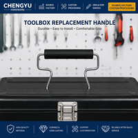 Poignée de transport en acier sur mesure avec poignée en plastique pour boîte à outils, coffret de machine et pièces de boîte à outils industrielles