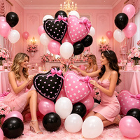 Ballon en aluminium mat 3D en forme de nœud et de cœur de 22 pouces, de luxe, pour la décoration d'ambiance de fêtes d'anniversaire et de mariages - Vente en gros