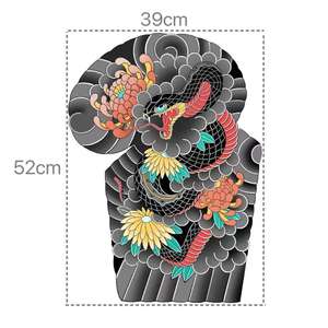 Tatouages/Tatouages temporaires pour hommes, grande taille, imperméables, pour l'épaule, la poitrine et les bras entiers, vente en gros - Product Image 5