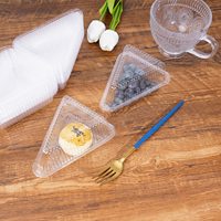 Triangle En Plastique À Charnière À Emporter Conteneurs Boîte De Nourriture À Clapet En Plastique Pour Dessert Gâteaux Biscuits Salades Pâtes Sandwiches