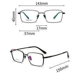 Kính mắt nam gọng titan nguyên chất cao cấp, càng nhẹ, kiểu vuông - Product Image 3