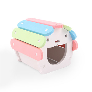 Qbellpet toptan küçük Pet gine domuz Hamster evi ahşap kabin tırmanın oyun evi kafes oyuncak tavşan Chinchilla Pet malzemeleri - Product Image 2