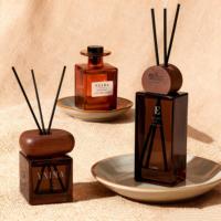 Nouveau 50ml 100ml 150ml 200ml 500ml Vide De Luxe Rechargeable Maison Parfum Aromathérapie Parfum Carré Mat Verre Diffuseur Bouteille