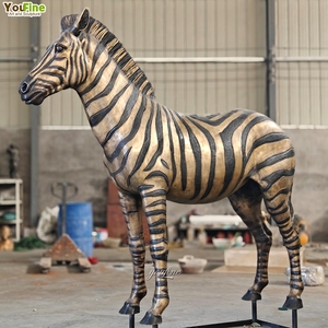 Ukuran hidup patung hewan satwa liar <span class=keywords><strong>Savannah</strong></span> patung Zebra perunggu - Product Image 4