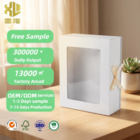 Boîte cadeau pliante de luxe personnalisée avec fenêtre transparente et fermeture magnétique pour vêtements, écharpes, bijoux, cosmétiques OEM