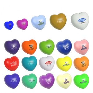 PU Foam Custom Shape Heart Stress <b>Ball</b> with Custom Logo for 5-7 Year Olds-Stress Relieving Toy - Product Image 2