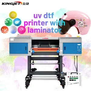 LL in one-impresora de inyección de tinta 2 en 1, rollo de 60cm para enrollar pegatinas planas de 30cm, UV DTF