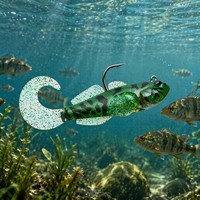 Leurre de pêche Curly Tail Grub avec tête plombée - Swimbait souple multicolore