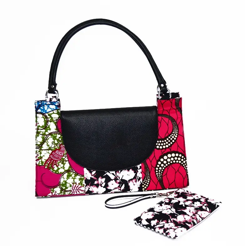 2021 Luxury African Print PU Leather Women Shoulder Handbags Personalized Hand Bags For Women