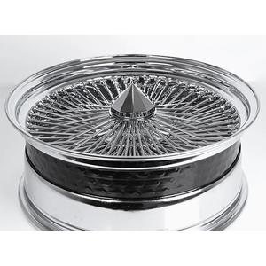 Nuovissime ruote a raggi forgiati di alta qualità stile americano Standard tutte cromate 20 "filo acciaio materiale Aftermarket ruote auto - Product Image 4