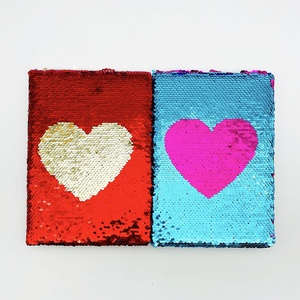 Cuadernos personalizados Diseño en forma de corazón Reversible Lentejuelas Diario Cuaderno para niños - Product Image 2