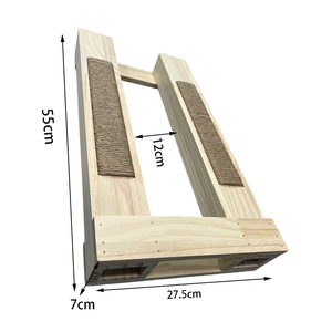 Solid Wood Cat <b>Scratching</b> <b>Post</b> 1 Level Hemp Rope Mat Durable Cat Tree For Indoor Cats - Product Image 5