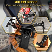 Outil multifonctionnel de camping en plein air 12 en 1 Tournevis Ouvre-bouteille Clé à molette Coupe-câble Couteau Marteau à griffes Pince Multitool