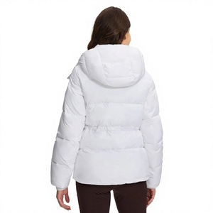 Custom Logo Puffer Jacket Women Oversized Winter Thick Warm Puff Padded Zipper Puffer Women Jacket - Product Image 4