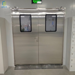 Дверь для супермаркета из нержавеющей стали — двусторонняя нажимная дверь с нажимной панелью для продуктового магазина - Product Image 2