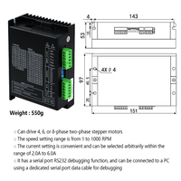 Controlador de Motor Paso a Paso de Circuito Abierto HLTNC HB1160C para Control de Movimiento CNC, Motores Bifásicos de 4/6/8 Cables