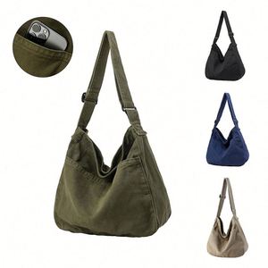 Sac fourre-tout en toile personnalisé grande capacité multi-poches, sac à bandoulière Hobo décontracté pour femmes et hommes, sac messager pour l'été - Product Image 1
