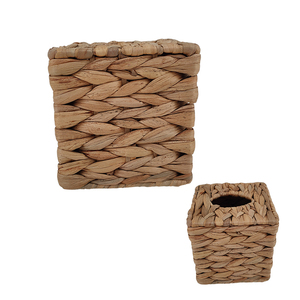 Multi-Purpose Natural Woven Rattan Square Tissue Box Holder Bathroom Square Tissue Holder Native Napkin Holders