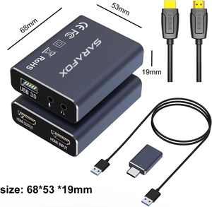 Carte de capture Sarafox 4K pour le streaming, la capture vidéo HD pour les jeux 1080p 60fps, latence nulle pour PS5, Xbox, Switch, OBS, PC, Mac - Product Image 1