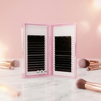 Extensions de cils individuelles en cachemire de marque privée, volume mat premium foncé, fournitures pour extensions de cils