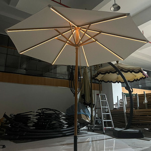 Parasol Solaire Électrique en Aluminium de Haute Qualité avec Éclairage LED, Résistant au Vent, Design Moderne, pour l'Extérieur (Vente en Gros) - Product Image 2