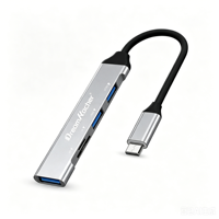 Dream Kacher Aluminium Alloy Mini Hub 5 Port USB 3.0 2.0 TF SD Pengisian Daya Komputer-Ponsel Transfer Data Tanpa Colokan