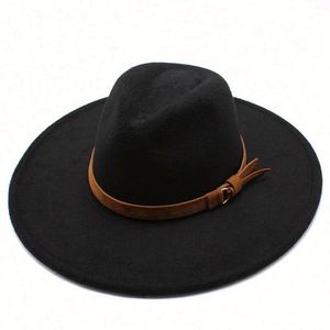 Venta al por Mayor de Sombreros Fedora de Ala Ancha de 9.5 cm con Estampado de Serigrafía Personalizado para Otoño e Invierno, para Mujeres y Hombres, Moda - Product Image 1