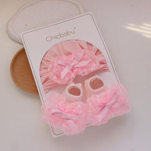 Ensemble de chaussettes et chapeau pour nouveau-né de bonne qualité, belles chaussettes en coton pour bébé de <span class=keywords><strong>0</strong></span> à <span class=keywords><strong>3</strong></span> <span class=keywords><strong>mois</strong></span> - Product Image 6