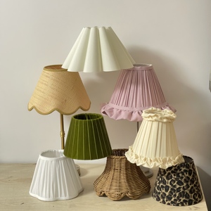 Tùy chỉnh vải bảng đèn bóng râm bao gồm Linen mây dệt vòng chụp đèn cho đám cưới trang trí đèn bàn đèn sàn - Product Image 1