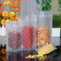 Sac à fermeture éclair en plastique mat déchirure encoche fermeture éclair givrée Doypack alimentaire café moulu thé collation pochettes de rangement