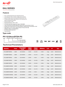 Controlador de Tira LED Regulable DALI-2 DT6/DT8 de Voltaje Constante de 120W/150W, CE/RoHS, 220-240V AC-DC 12V 24V IP20, Fuente de Alimentación LED para Interiores - Product Image 6