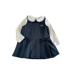 Child Star Circle Girls School Style Dress Long Sleeve Pleated Skirt Autumn Washable Baby Girl Outfit - Product Image 4