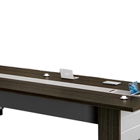 Poste de travail de bureau moderne en bois avec cloison pour 4 à 6 personnes, table de bureau avec 6 panneaux de séparation, garantie de cinq ans