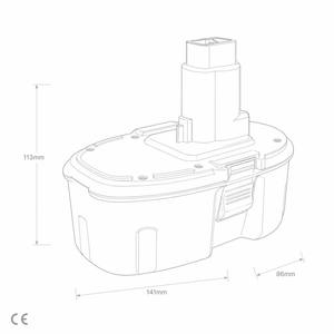 Paquete de Baterías Recargables de 18V Ni-MH Compatibles con las Herramientas Eléctricas DC9096 DW9095 DW9096 DW9098 DE9039 DE9095 DE9096 DE9098 - Product Image 5