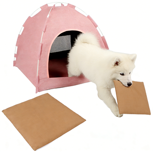 Lussuosa <span class=keywords><strong>Tenda</strong></span> Letto Rotonda Pop-up per Gatti con Morbido <span class=keywords><strong>Velluto</strong></span> Caldo per un Sonno Accogliente e uno Stile <span class=keywords><strong>di</strong></span> Vita all'Aperto Elegante - Product Image 3